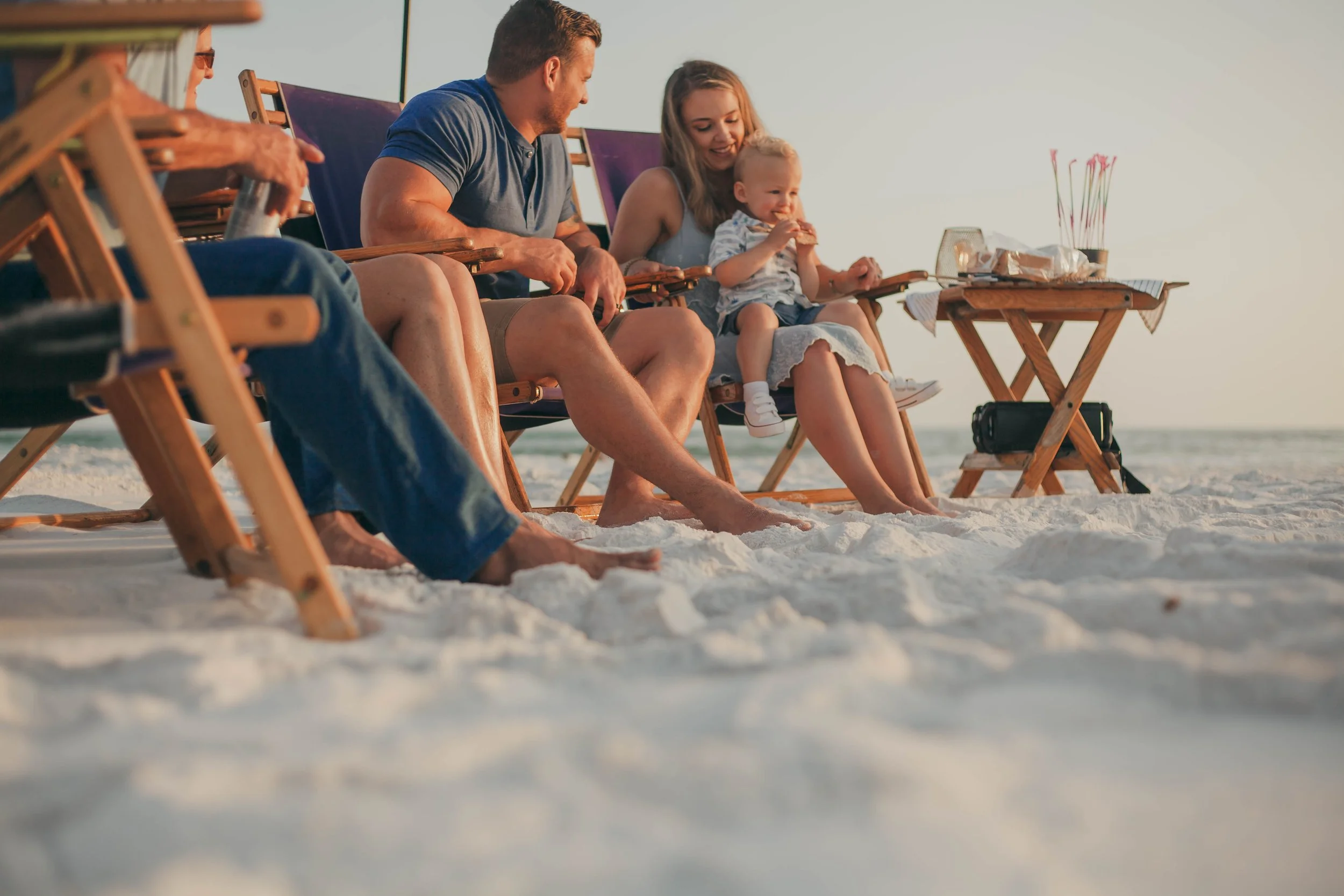 Beach bonfire moment